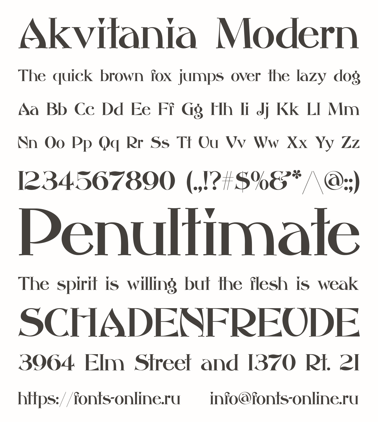 Akvitania Modern Free Font Download